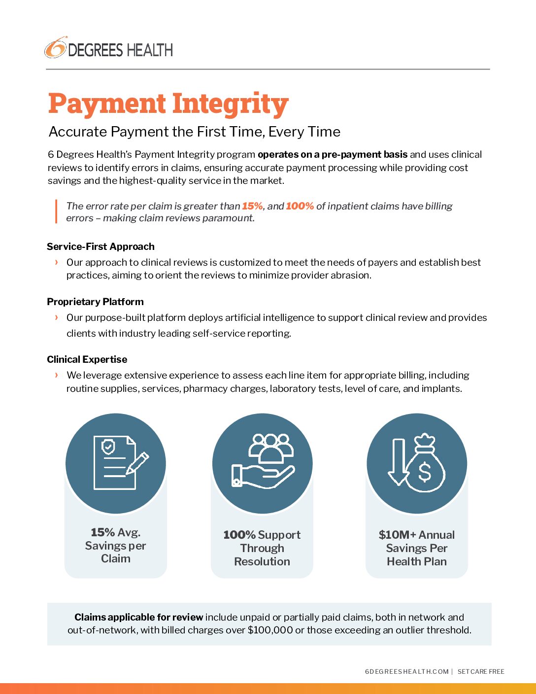 Payment Integrity One Pager