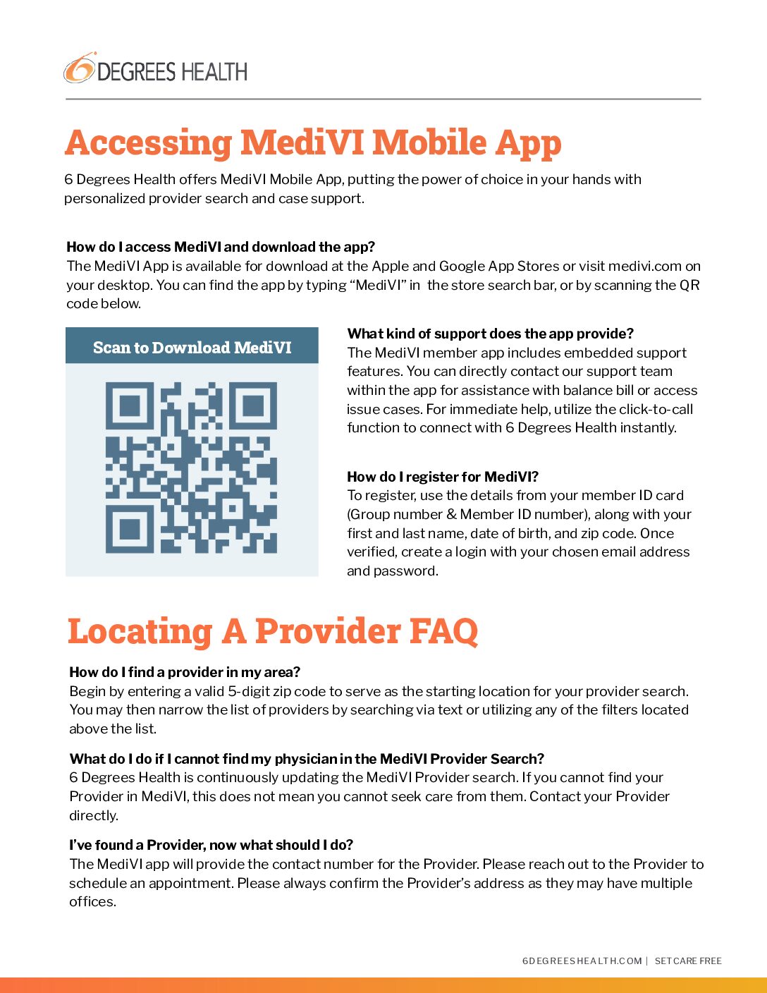 MediVI Mobile App Info Sheet for Members