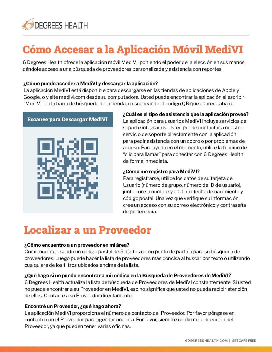 MediVI Mobile App Info Sheet for Members – SPANISH