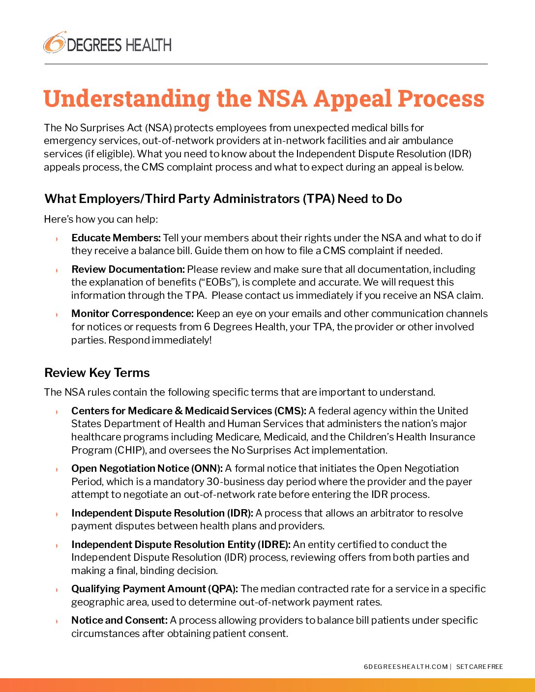 Understanding NSA Appeal Process